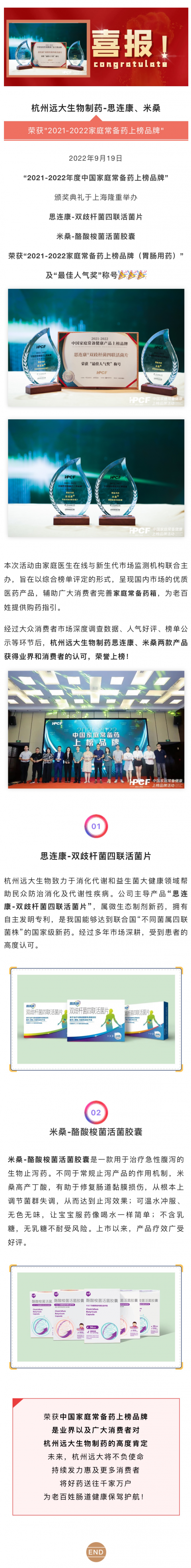 2022中國家庭常備藥榜單揭曉 思連康、米桑獲獎(jiǎng)！